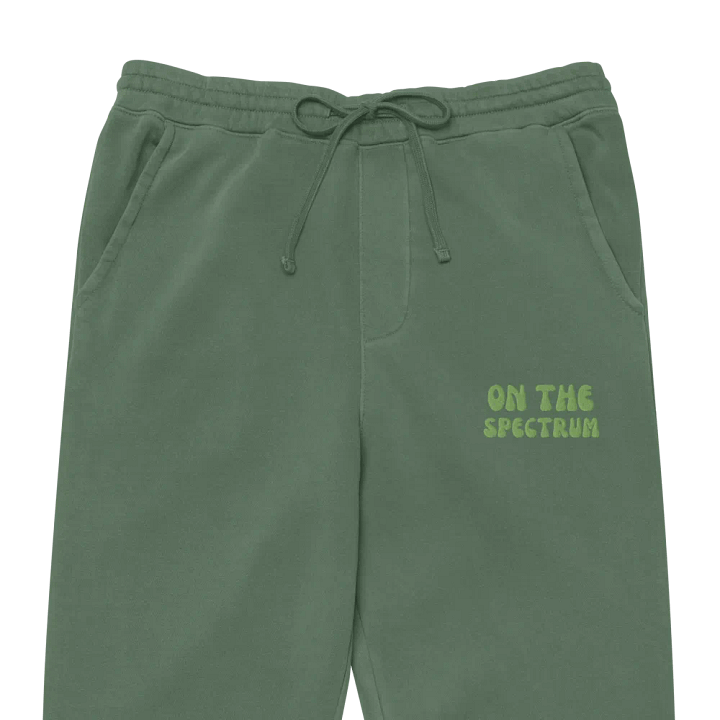 ON THE SPECTRUM (green) pigment dyed sweatpants product image (2)