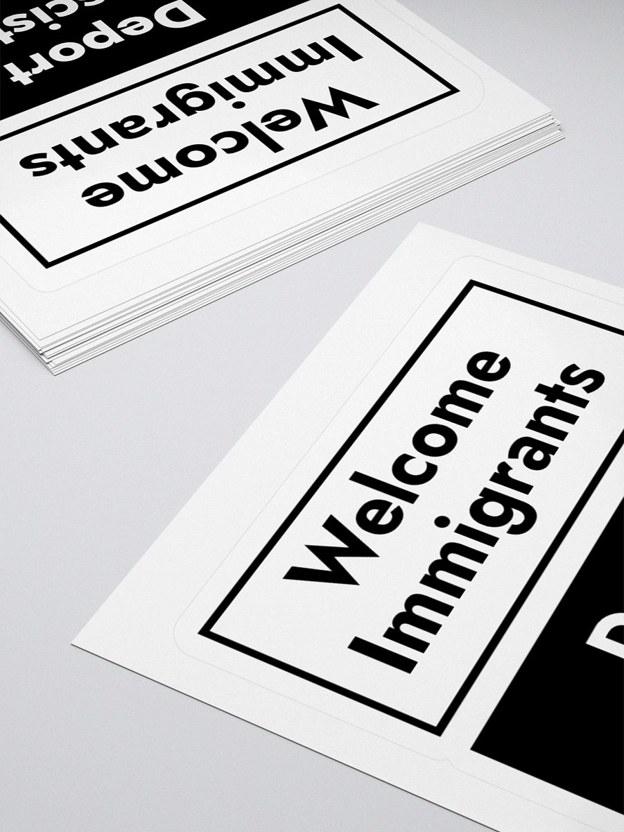 Welcome Immigrants, Deport Fascists Sticker product image (4)