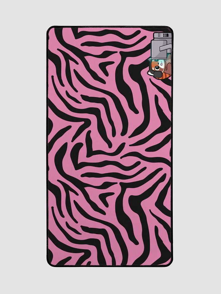 Gaming Bear Desk Mat (Pink Zebra) - 15.5" x 31.5" product image (2)
