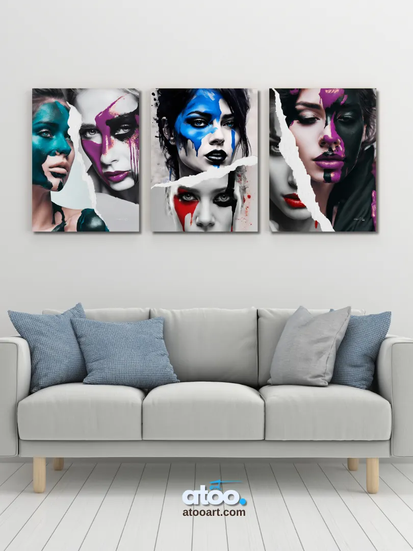 Living in Colors | Turquoise, purple and beyond... | Collage Wall Art product image (4)