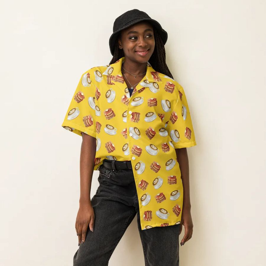 Cafe Latte Pancake Hawaiian Shirt product image (6)