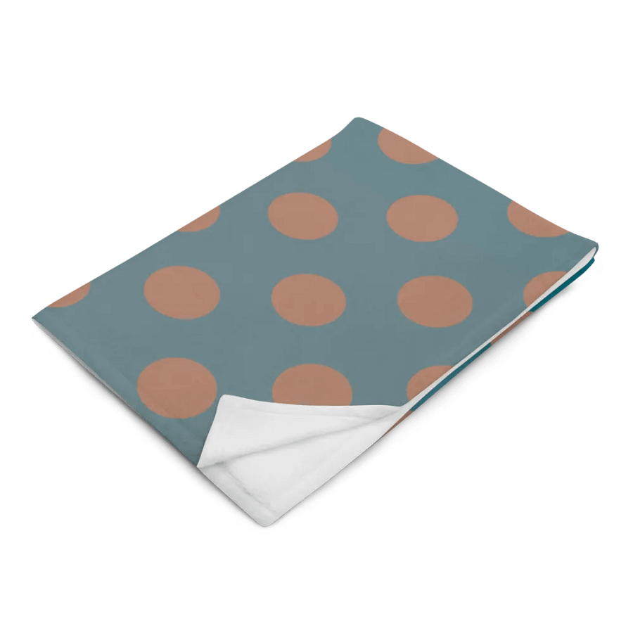 Denim and Brown Polkadots Throw Blanket product image (14)