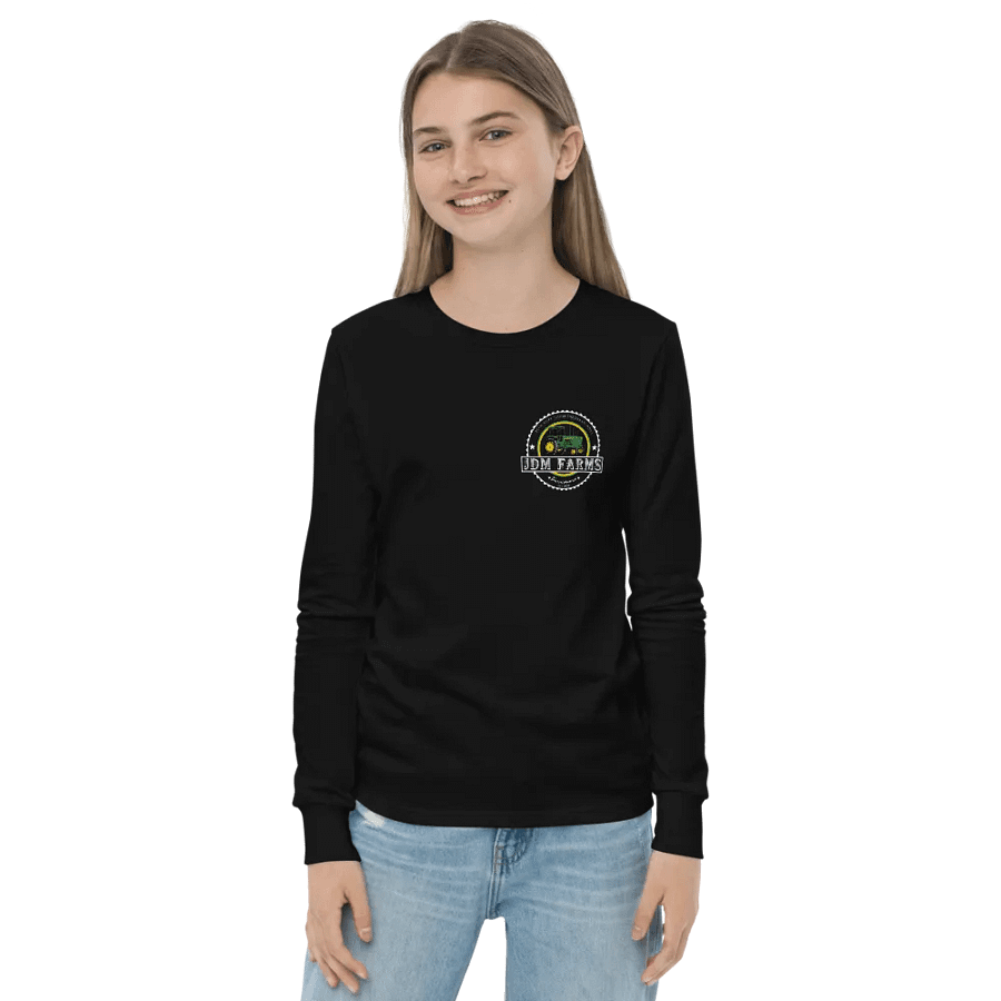 Green & Yellow Tractor Logo Youth Long Sleeve Tee product image (2)