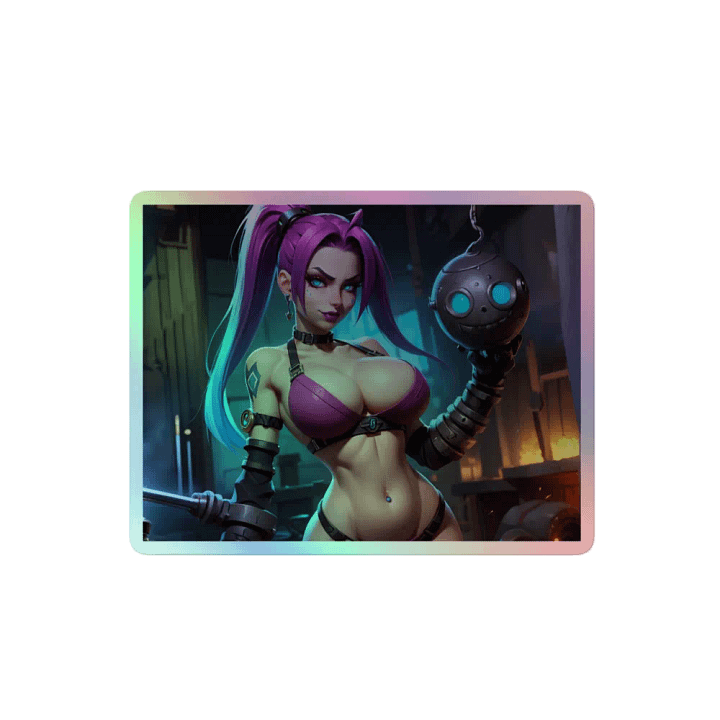 Fantasy Purple Hair Holographic Sticker Set product image (2)