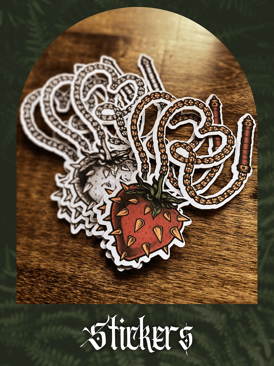 Strawberry Flail Stickers product image (1)