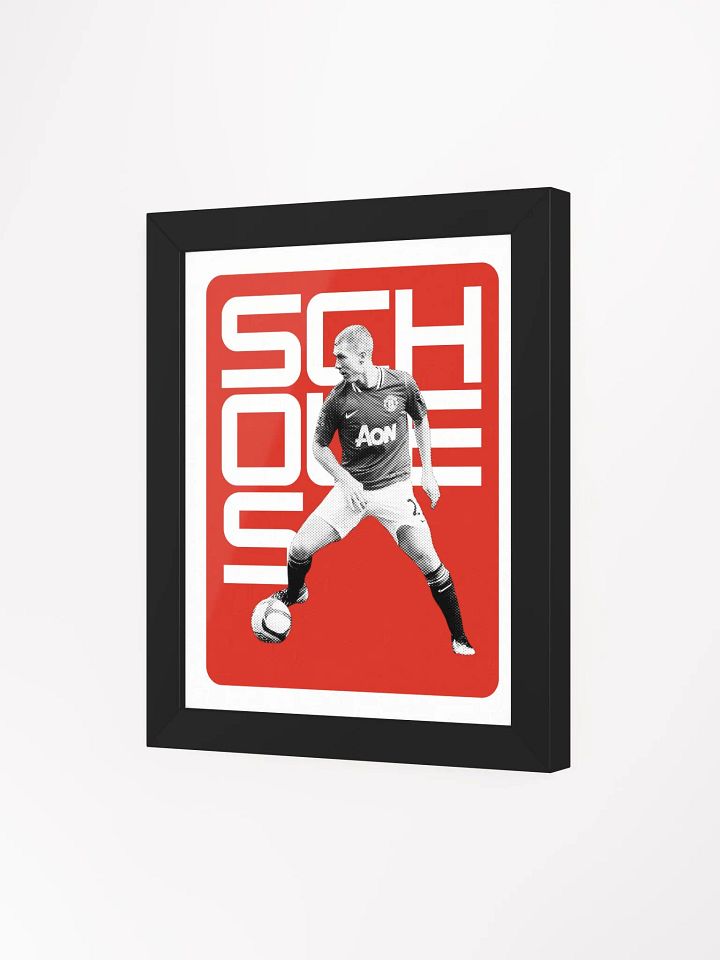 Paul Scholes BW Manchester United Name Art Framed Print product image (1)