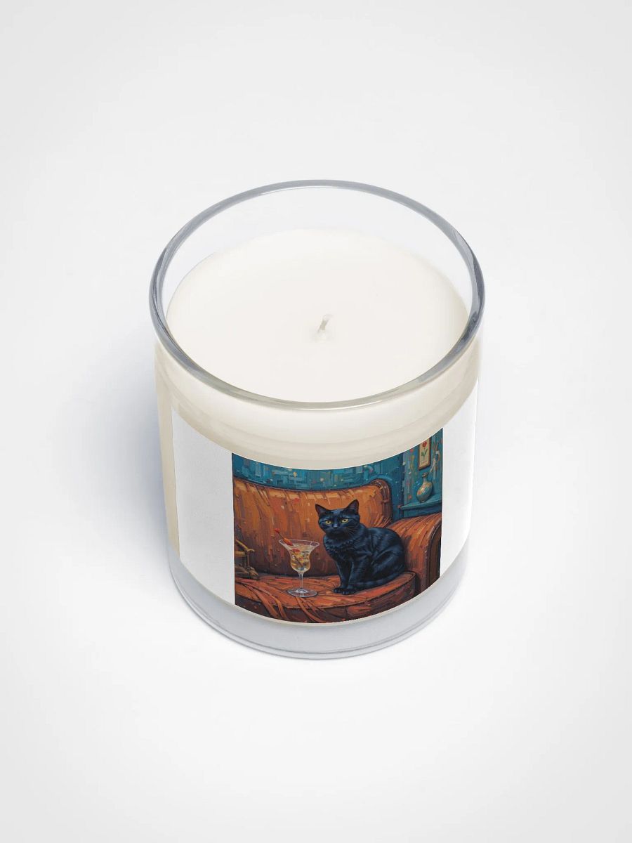 BLACK CAT ON COUCH NEXT TO MARTINI product image (3)