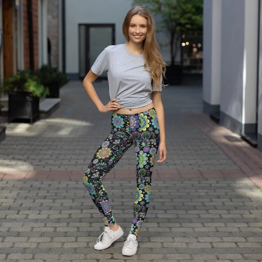 Mandala Flower Yoga Leggings product image (7)