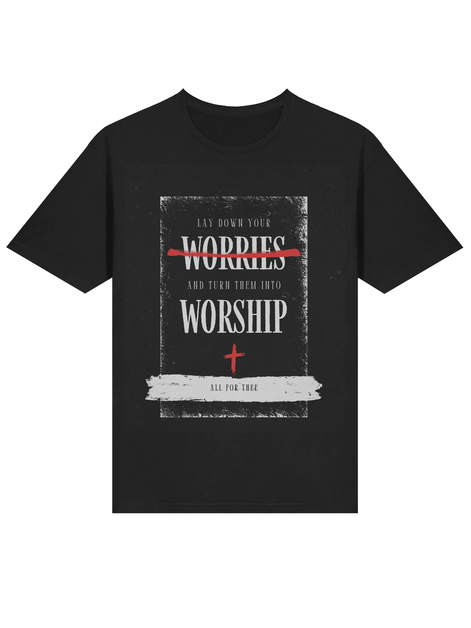 Turn Worries To Worship - Black T-Shirt product image (3)