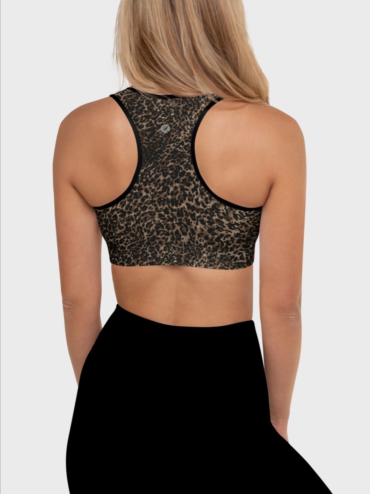 Sport Bra "Chic Dark Brown Leopard" Printed product image (4)