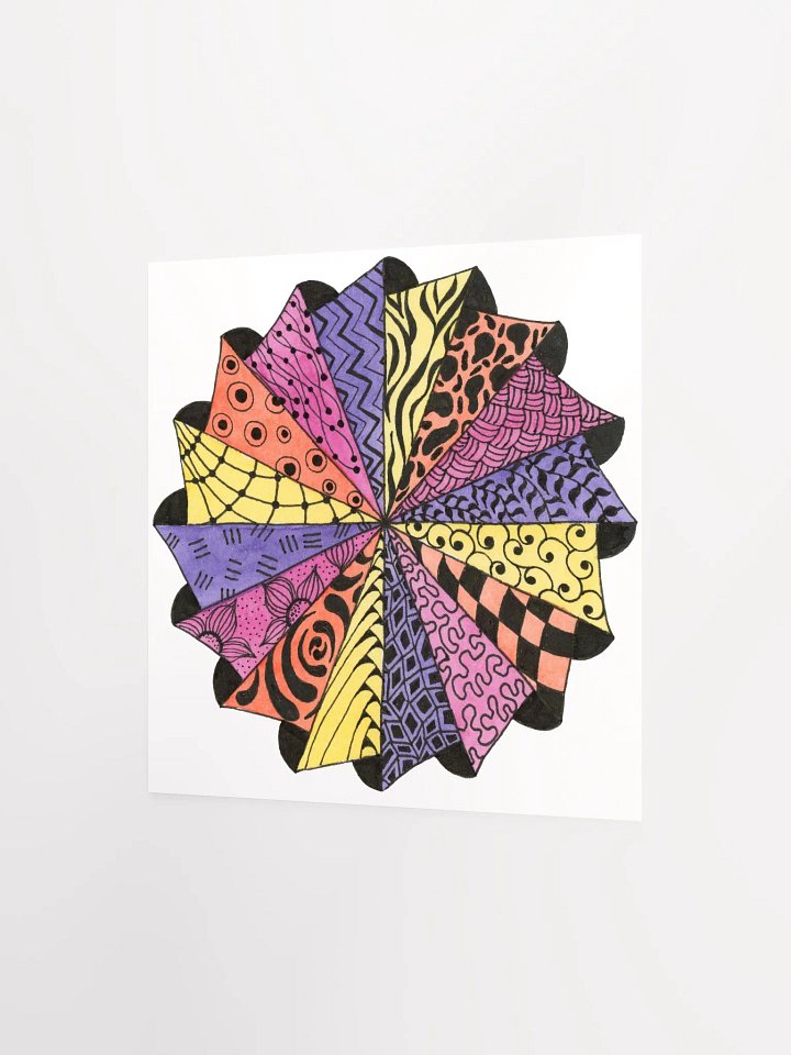 Zentangle Kaleidoscopic Mandala Poster product image (5)