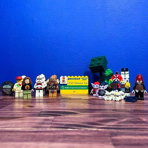 My brickfair haul,
1. My badge which was a prank on bartu, figs I bought and the bii award I won
2. An absolute steal on some...