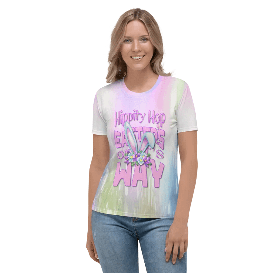 Hippity Hop Easter's On its Way All Over Print T-shirt product image (2)