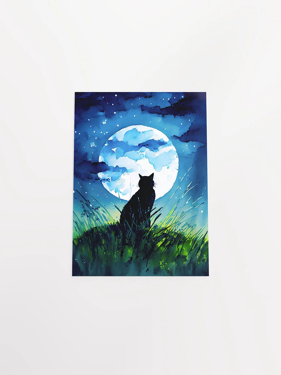 A Cat Sings To The Moon Matte Poster product image (4)