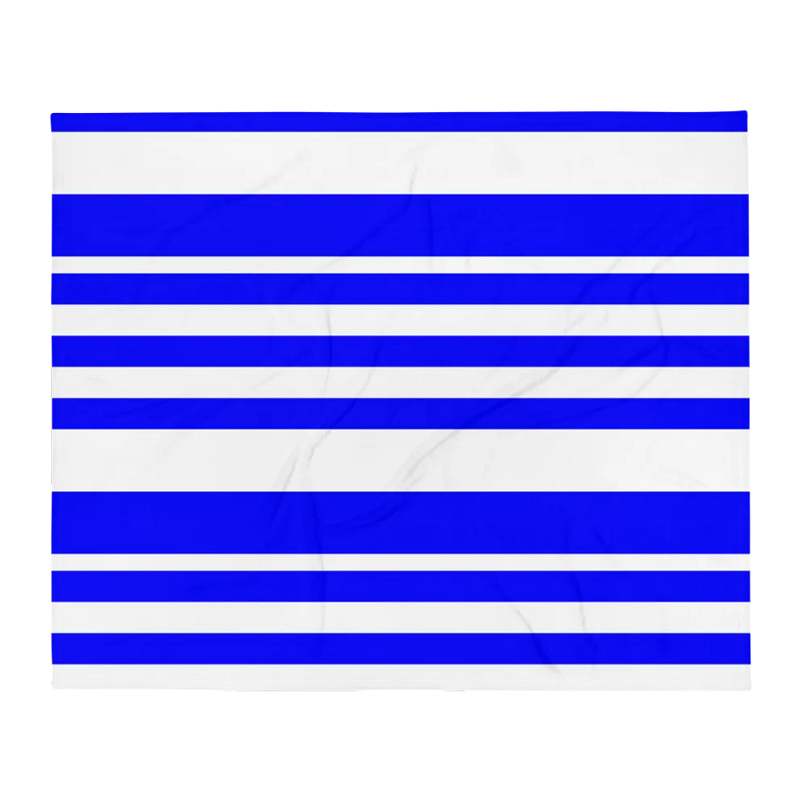 Various Sized Blue Striped Throw Blanket product image (2)