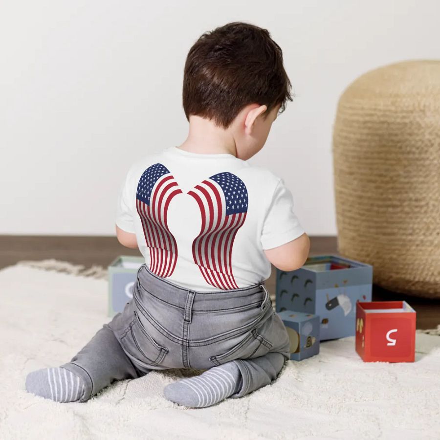 Stars & Stripes Angel Wings Toddler Tee product image (6)