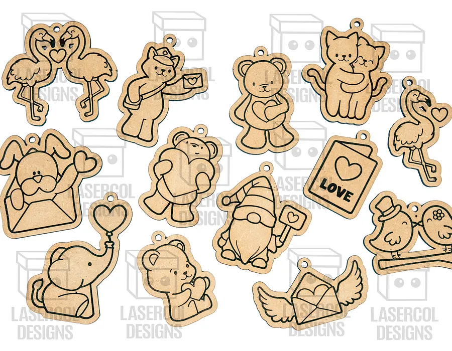 Valentine's Day Cutouts / Tags - Laser Cut Files product image (9)
