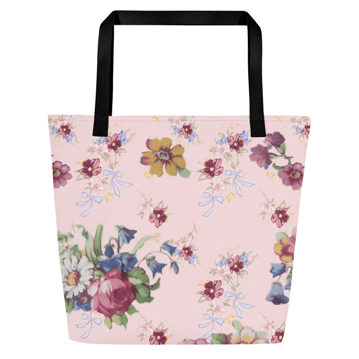 Vintage Pink Flowers Tote Bag | Classic Floral Tote | Pink Blossom Everyday Tote product image (1)