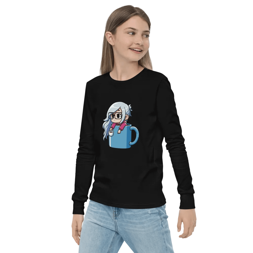 Coffee Lover's Chibi Long Sleeve Tee product image (3)