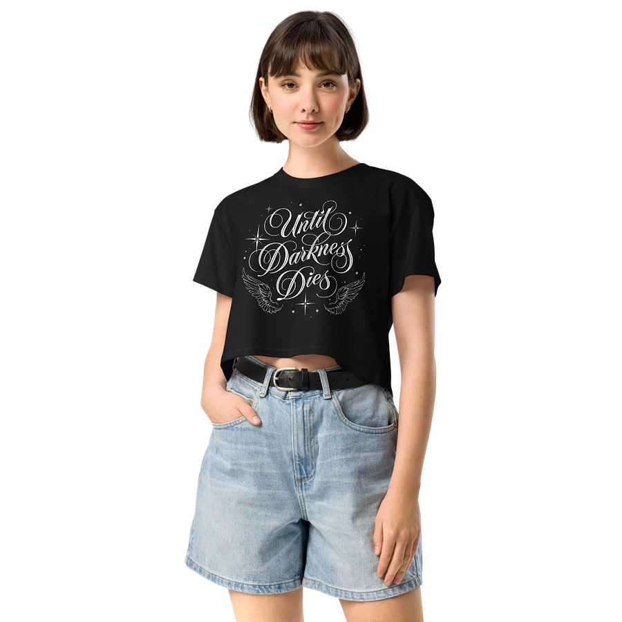 Until Darkness Dies (wings design) Women's Premium Crop Top product image (13)