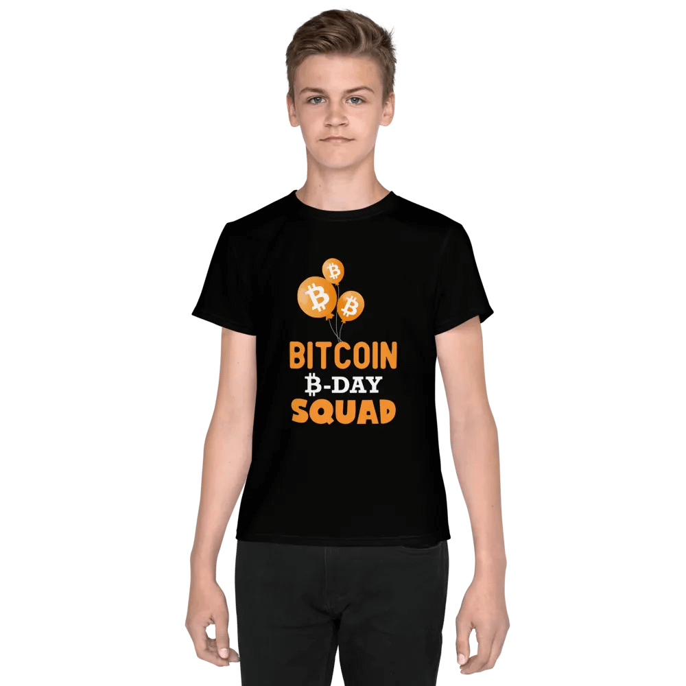 Bitcoin B-Day Squad Youth T-Shirt product image (1)