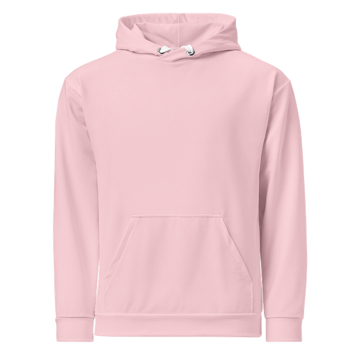 Rosa Pale Pink Solid Color Eco Friendly Pullover Unisex Hoodie product image (1)