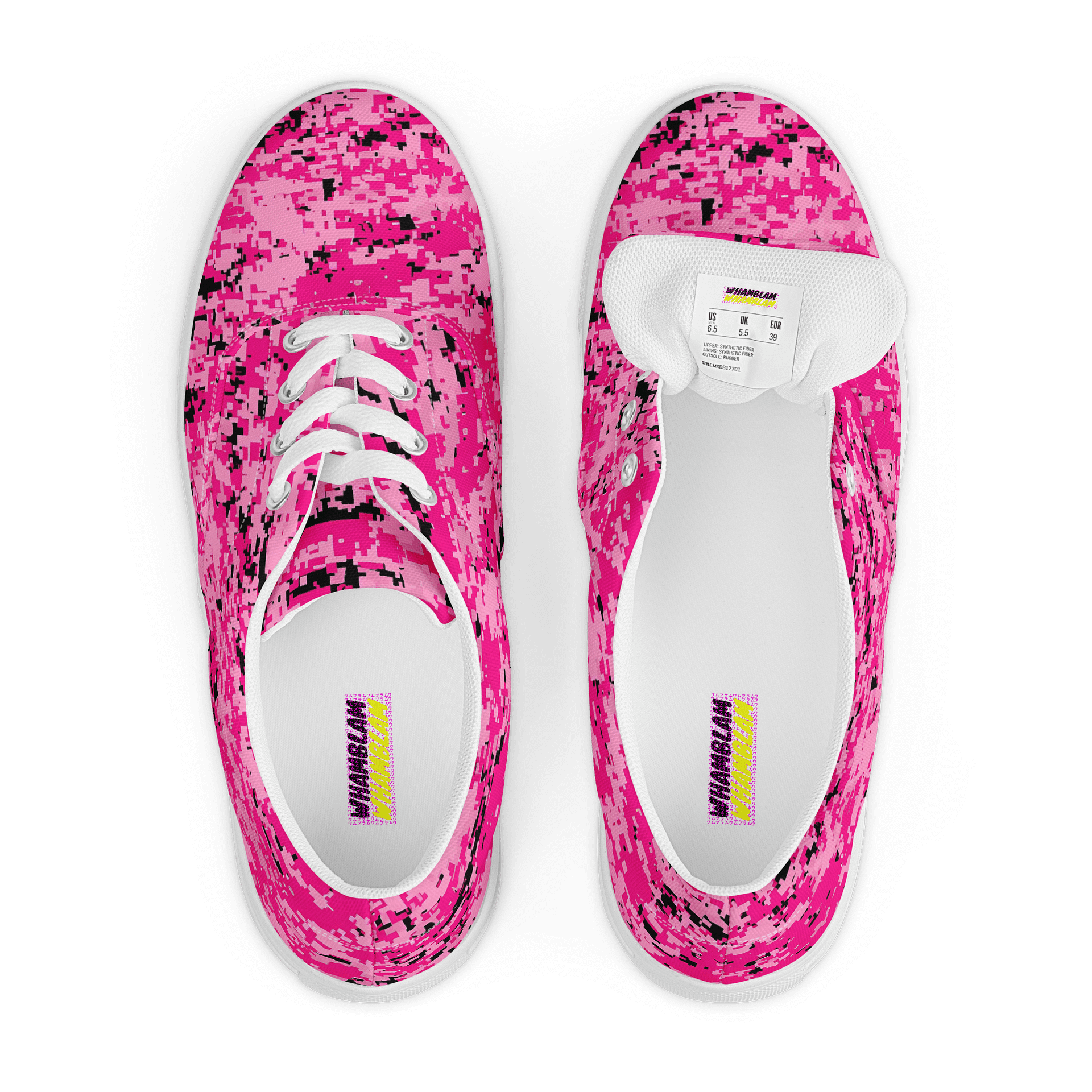 Pink Camo Men's Canvas Shoes product image (6)