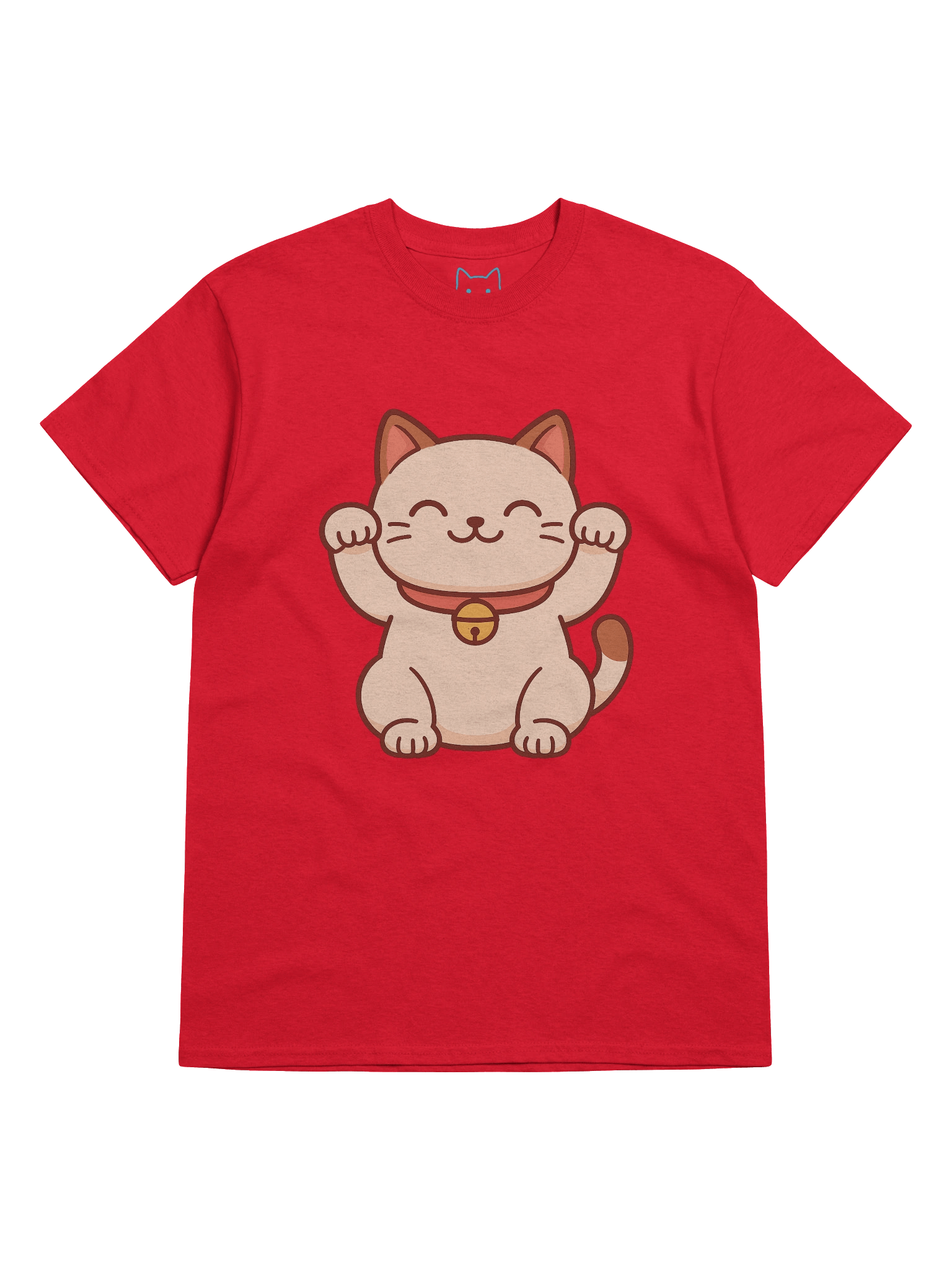 Maneki-Neko Right and Left Paws Up Double Good Luck Boxy Fit Unisex T-Shirt product image (41)