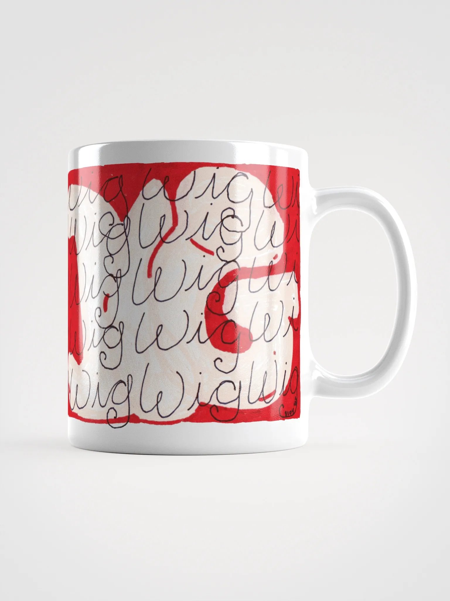 Big Wig White Glossy Mug product image (2)