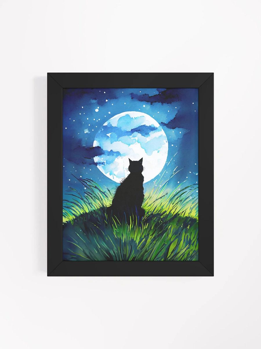 A Cat Sings To The Moon Framed Poster product image (65)