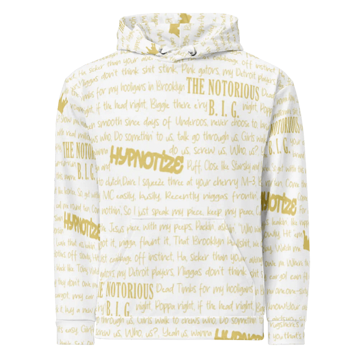 Hypnotize - The Notorious B.I.G. - WHITE w/GOLD - Unisex Hoodie product image (2)