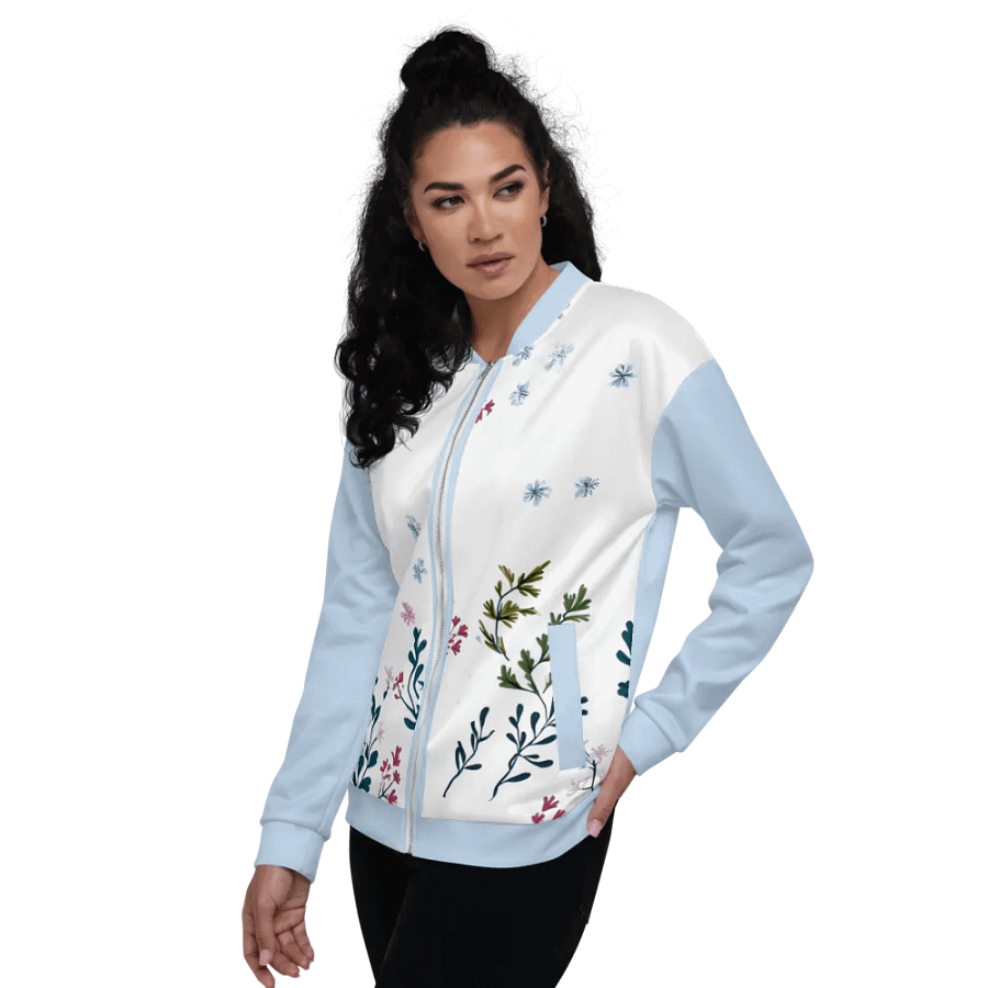 Botanical Bliss All-Over Print Bomber Jacket product image (1)