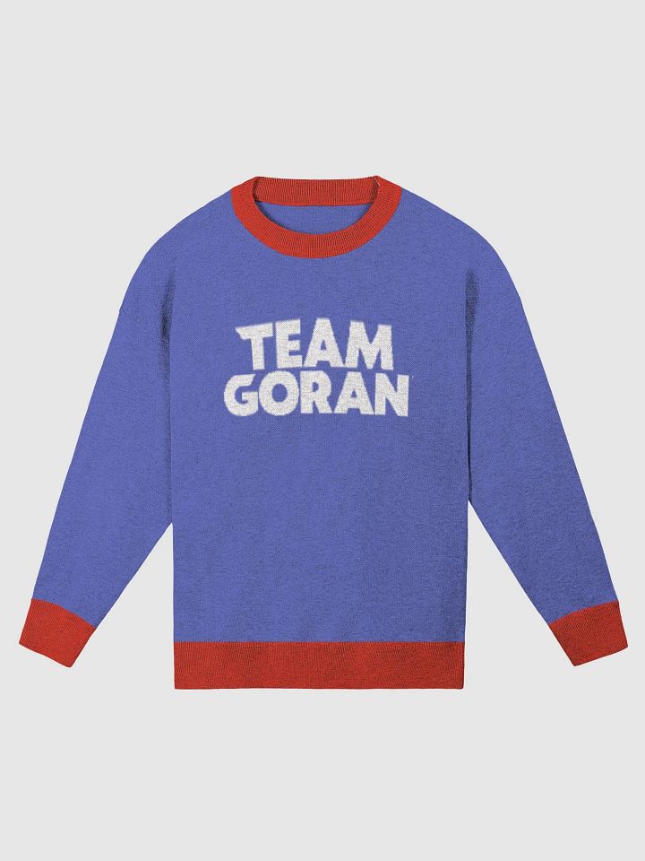 Blue & Red Relaxed Fit Team Goran Knitted Crew Neck product image (2)