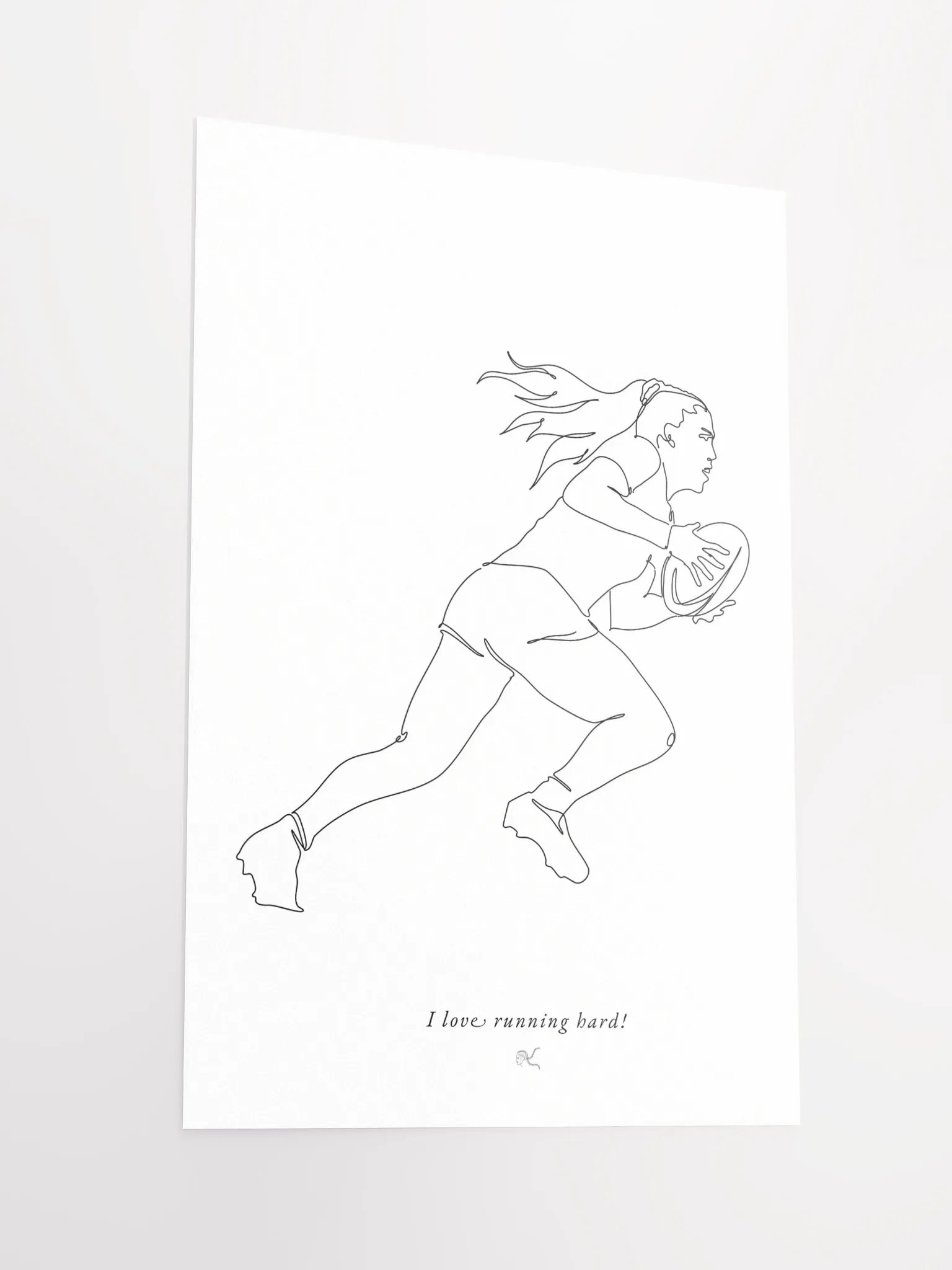Women Rugby Poster <3 hard Runs product image (6)