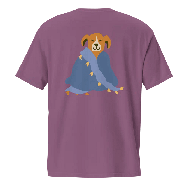 Happy Dog in Cozy Canine Blanket-Comfort Colors Unisex Garment-Dyed Pocket T-Shirt product image (9)