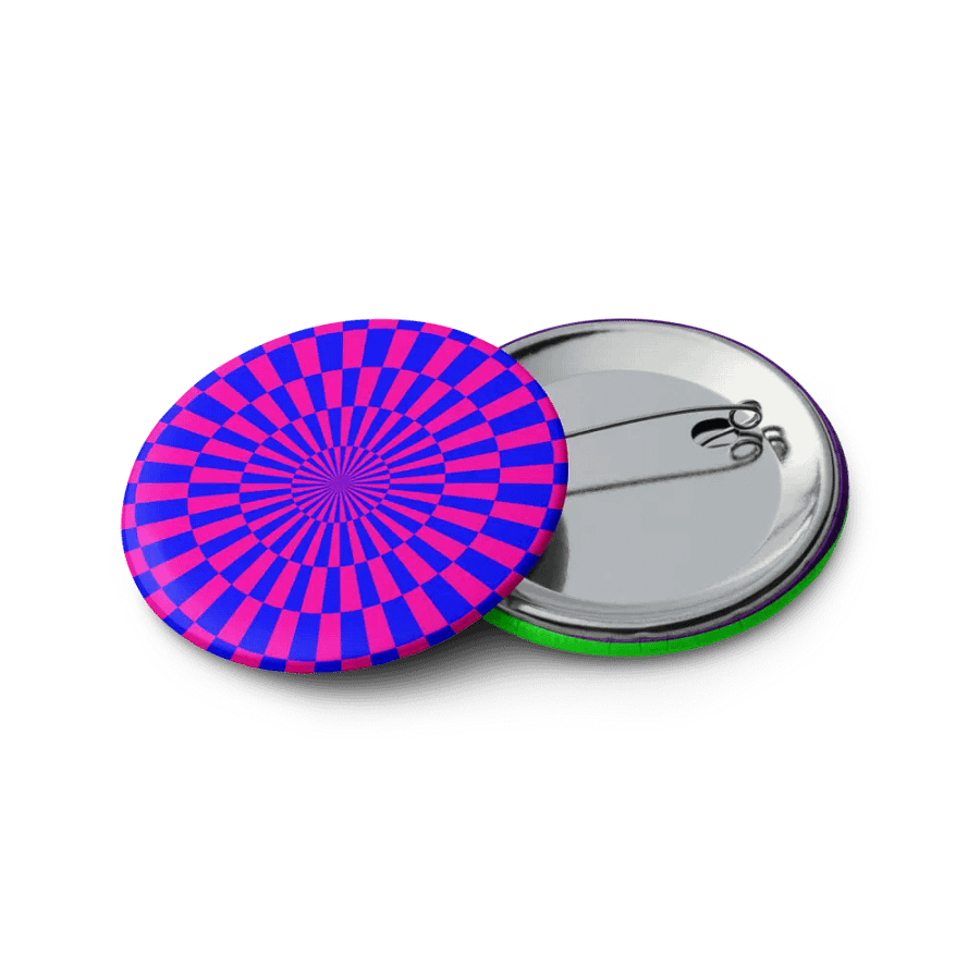 Psychedelic Seashore Circus Spirals Pin Button Set, Twisted Sea Witch Star Accessories product image (3)