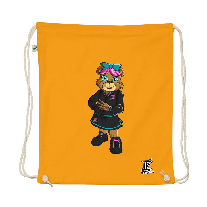 Standing Girl Bear EarthPositive Organic Cotton Drawstring Bag product image (1)