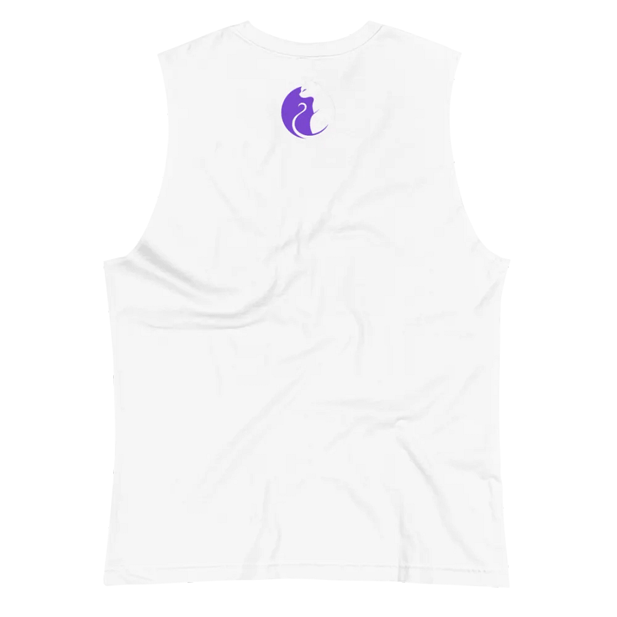 KawaiiKitten Essential Power White Muscle Tank product image (5)