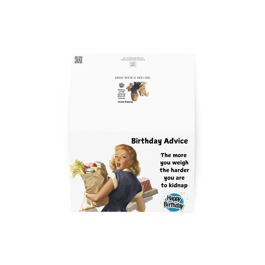 Retro 1950 Funny Birthday Advice Greeting Card product image (3)