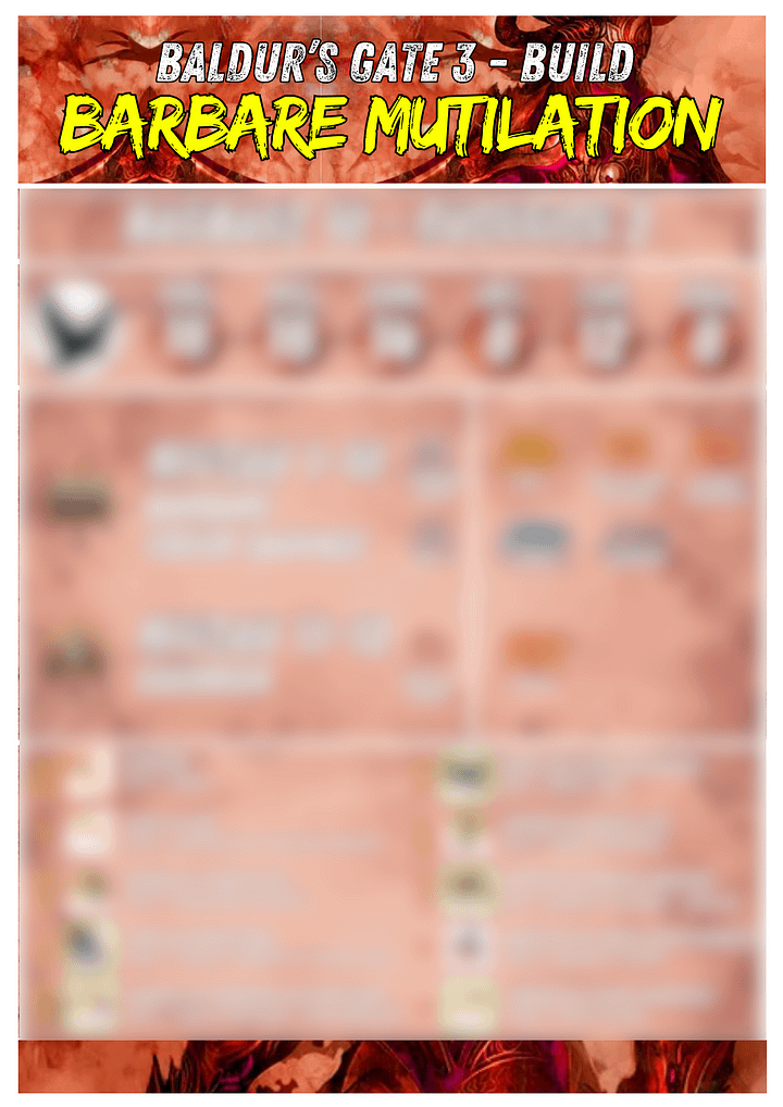 Baldur's Gate 3 : Build Barbare Mutilation (pdf à imprimer) product image (1)