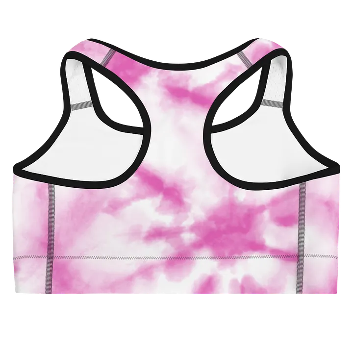 Highland Cow Blooms Breast Cancer Awareness Sports Bra product image (2)