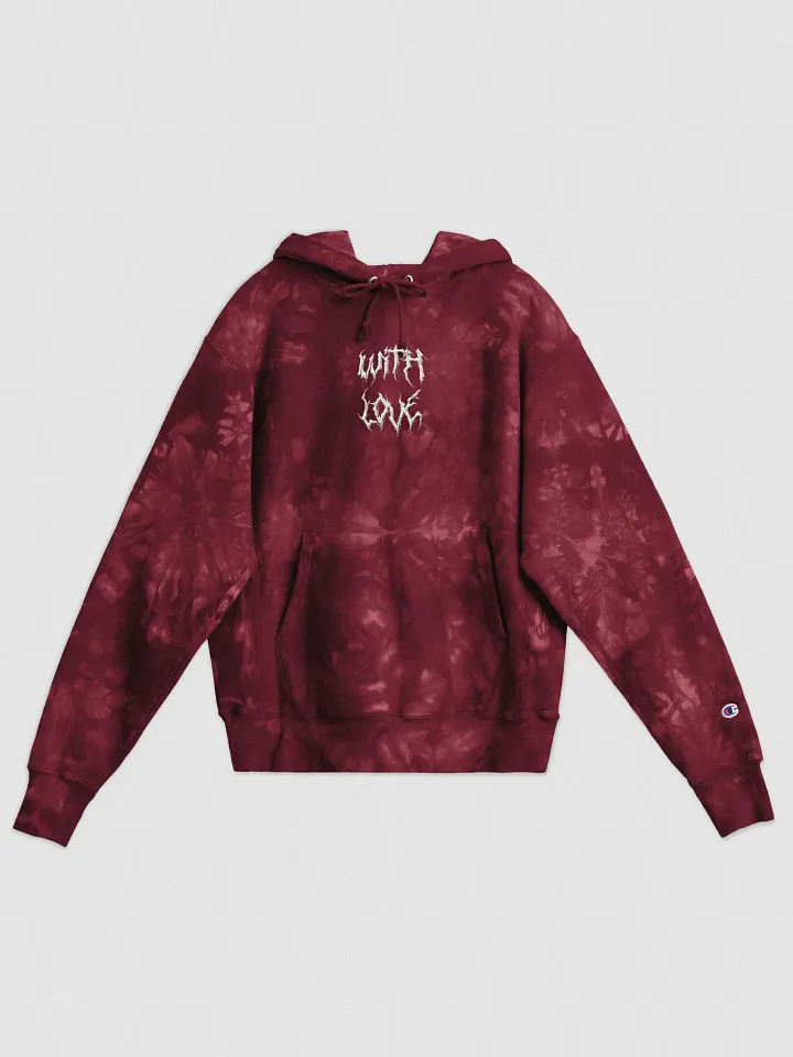 Embroidered Metal With Love Tie Dye Champion Hoodie product image (4)
