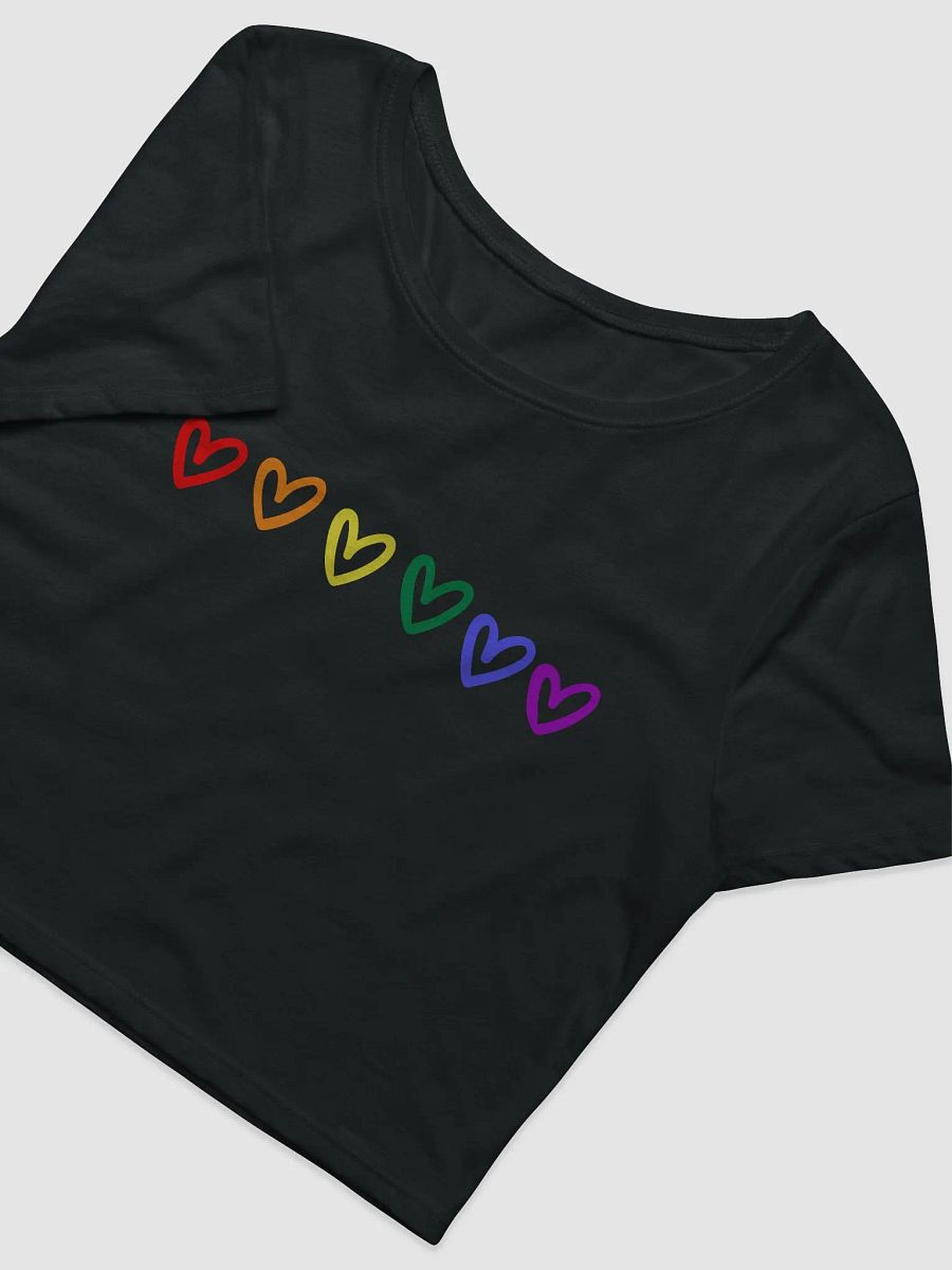 rainbow hearts fitted crop top! product image (3)