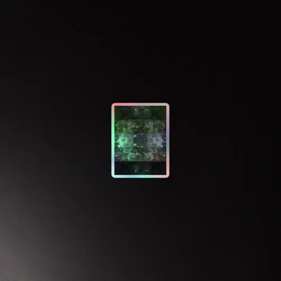 Aromantic Pride Flag Sticker (Textured Variation) product image (2)