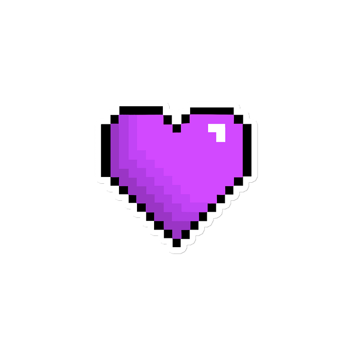 HollyRex Pixel Purple Heart Die-Cut Magnet product image (2)