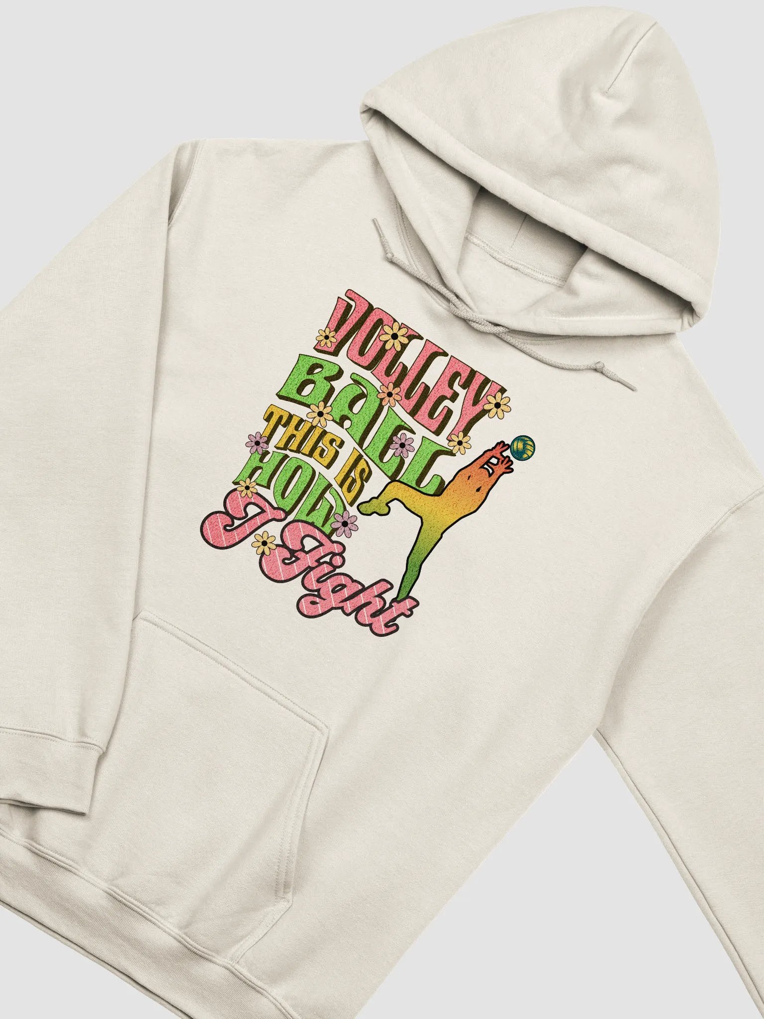 This Is How I Fight Volleyball Groovy Hoodie product image (16)