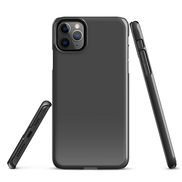 Off Black Deep Gray Solid Color iPhone® Glossy Snap Case product image (3)