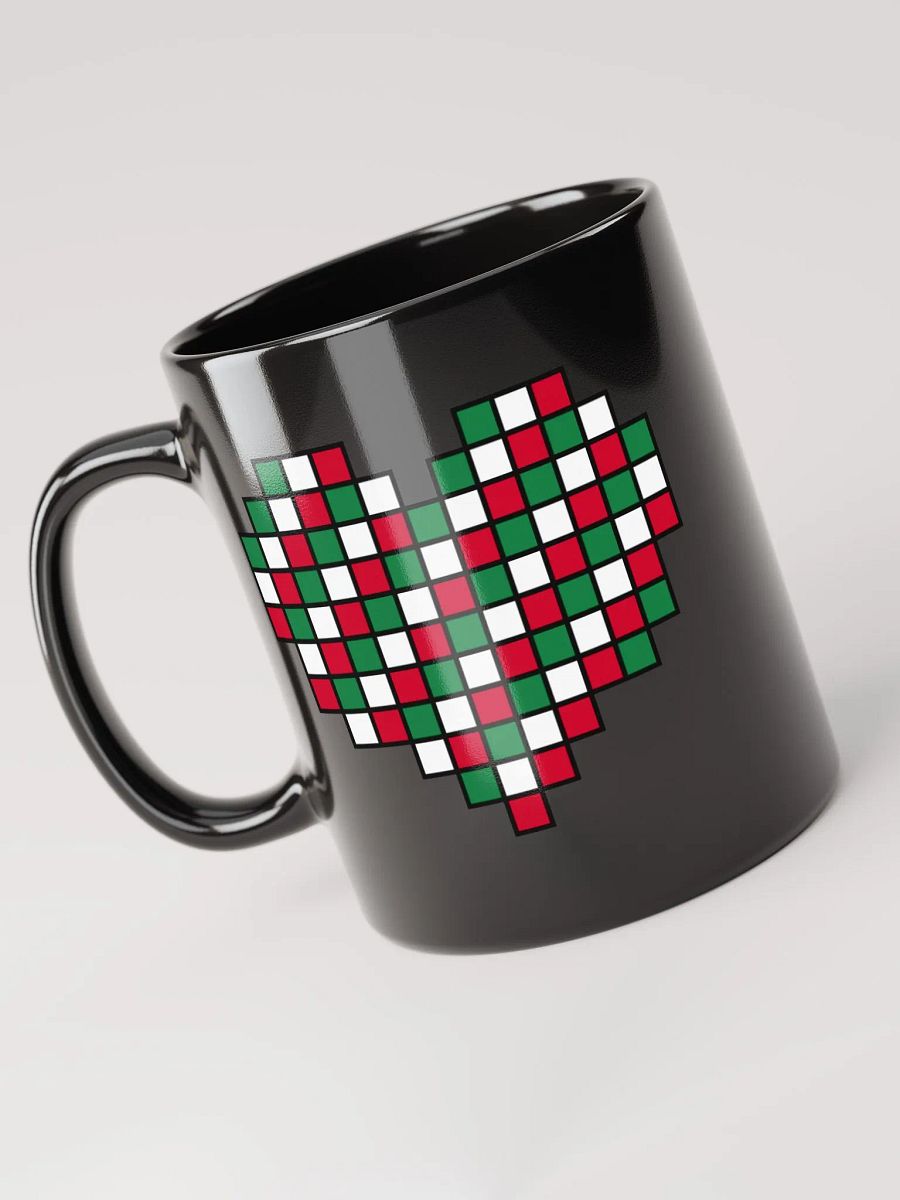 Candy Cane Heart Black Glossy Mug product image (5)