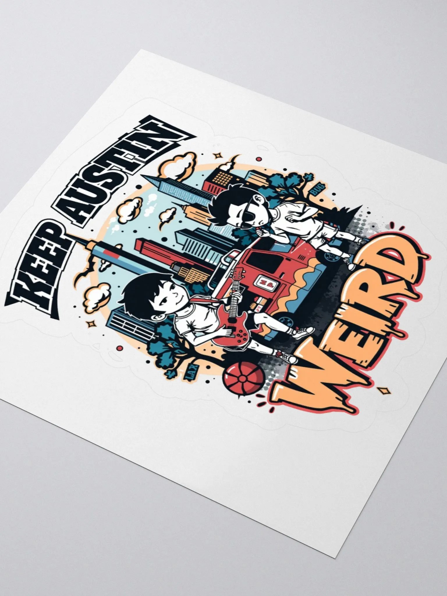 Keep Austin Weird Music Scene Stickers product image (7)