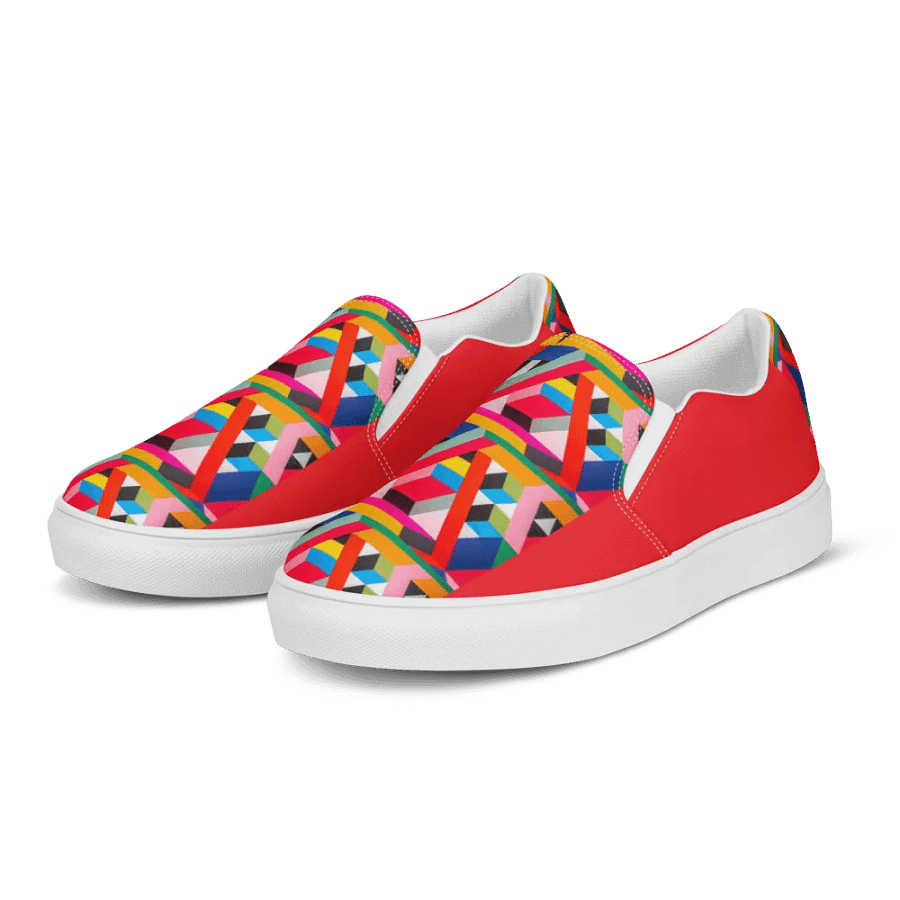 Geometric Men's Canvas Slip On Shoes product image (2)